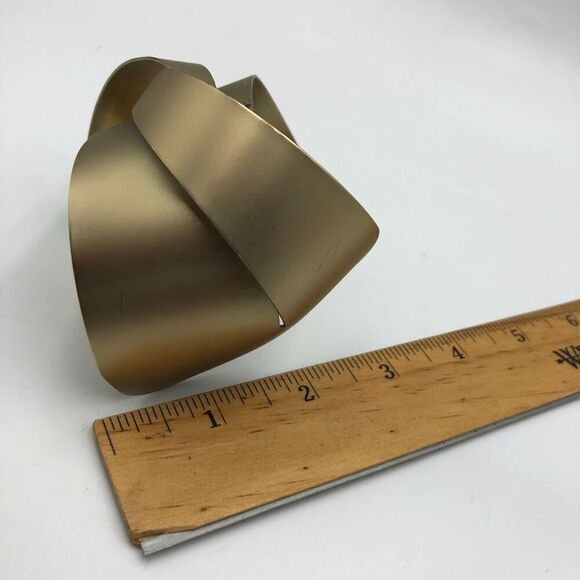 Metal Art Women's Gold Tone Cuff Braided Statement Bracelet Fashion Jewelry - Picture 10 of 12